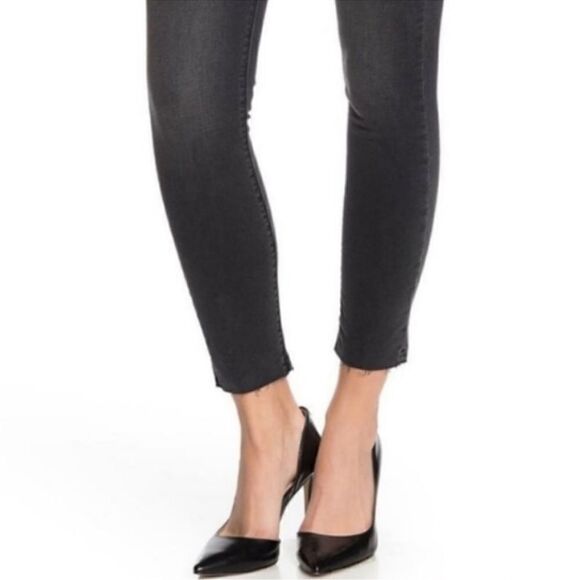 HUDSON Jeans Natalie Super Skinny Raw Hem Black Stone Wash Jeans Size 30 - Picture 3 of 13